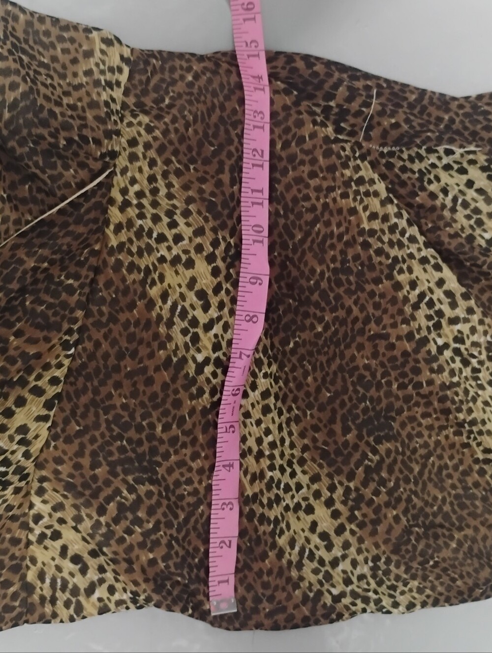 Vintage 1990s 2000s New Woman Animal Print V Neck Spaghetti Strap Slip Dress - Picture 4 of 6